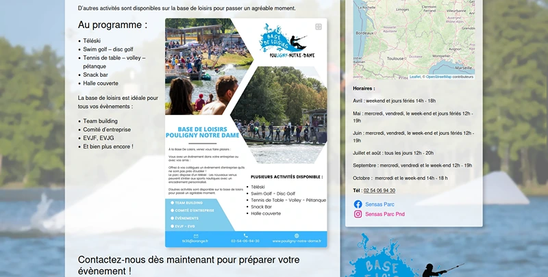 Infographies sur le projet de site de Pouligny Notre-Dame.