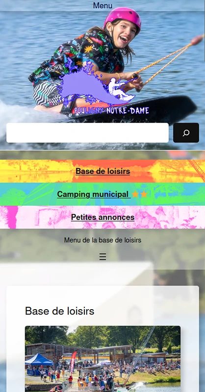 Vue mobile du projet de site de Pouligny Notre-Dame